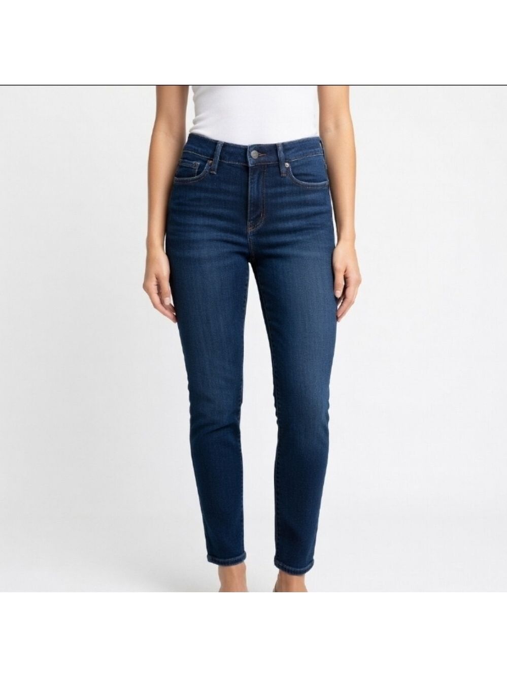 Banana Republic Women's Petite Mid-Rise Skinny Jeans in Deep Indigo Size 29 / 8